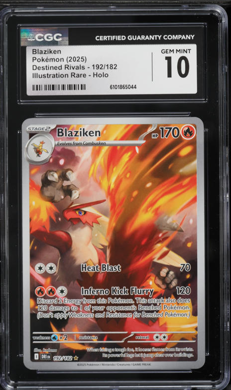 2025 Pokemon Scarlet & Violet Destined Rivals IR Blaziken #192 CGC 10 GEM MINT
