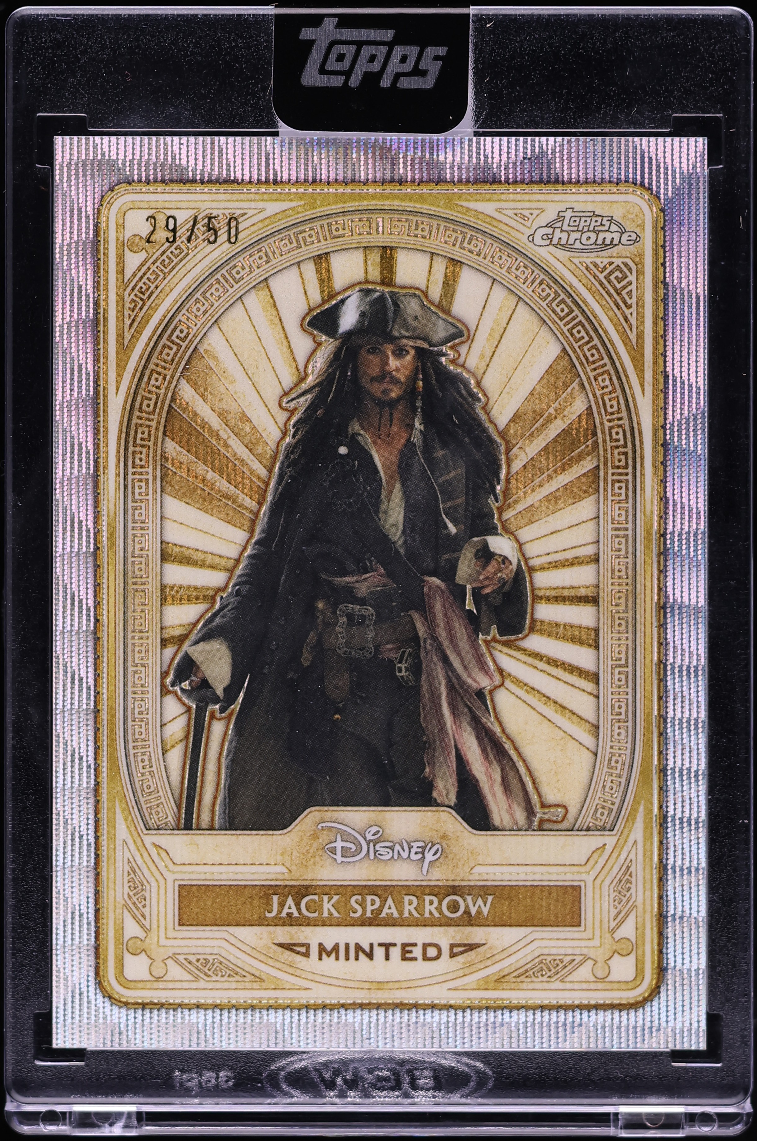 2025 Topps Disney Mint Chrome Wave Refractor Jack Sparrow /50 #100