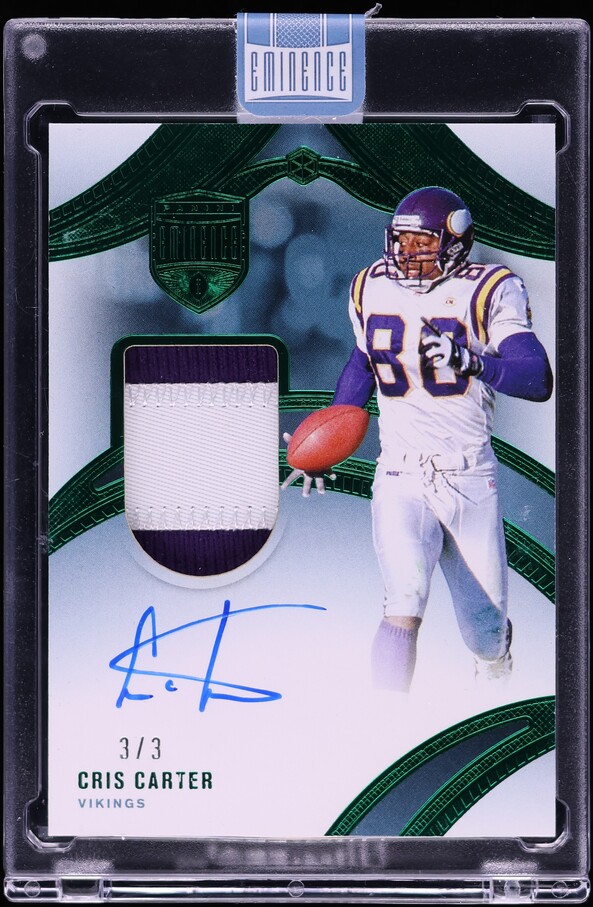 2024 Panini Eminence Emerald Cris Carter PATCH AUTO 3/3 #PA-CCR