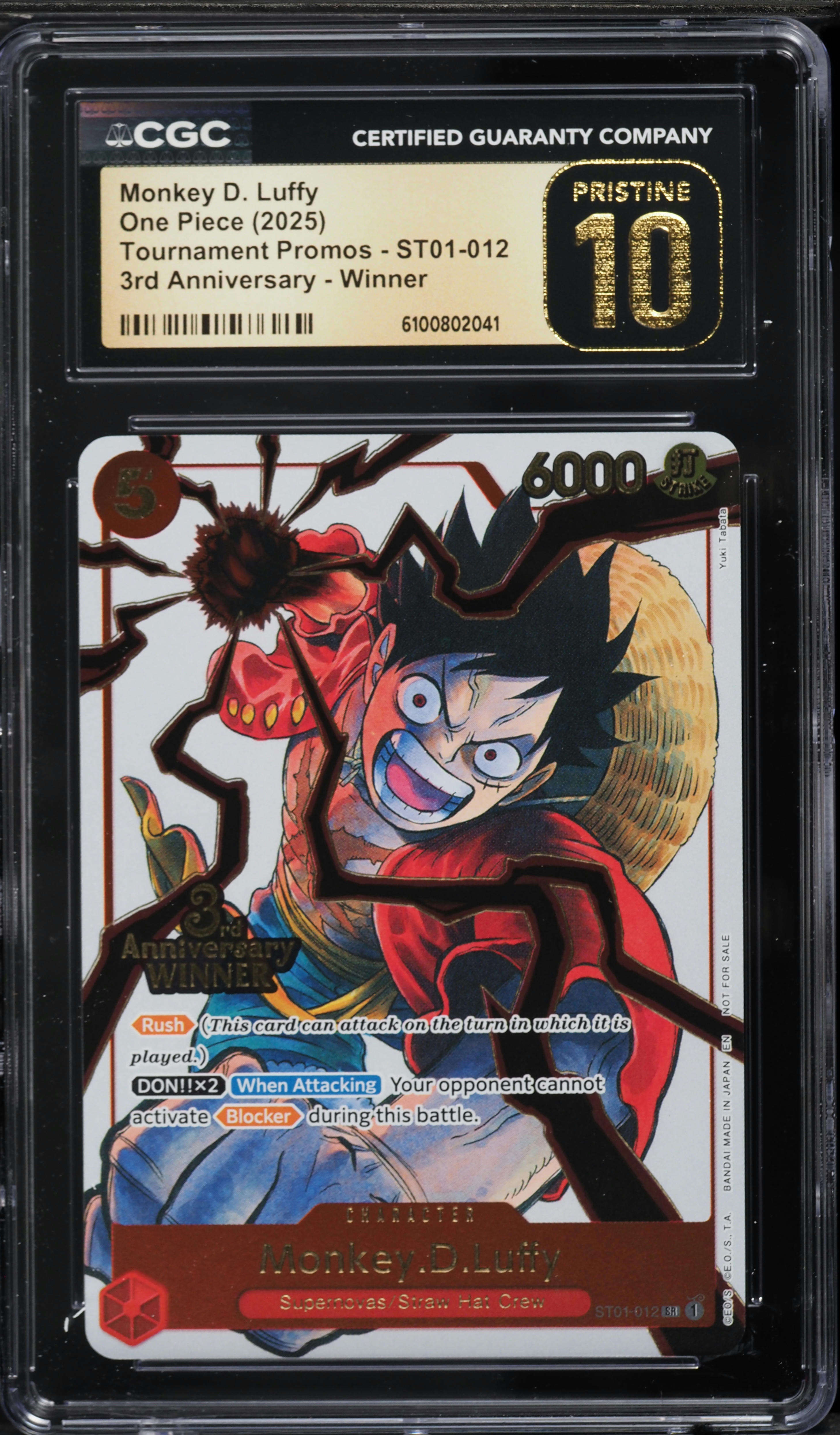 2025 One Piece Tournament Promos 3rd Anniversary Winner SR Monkey