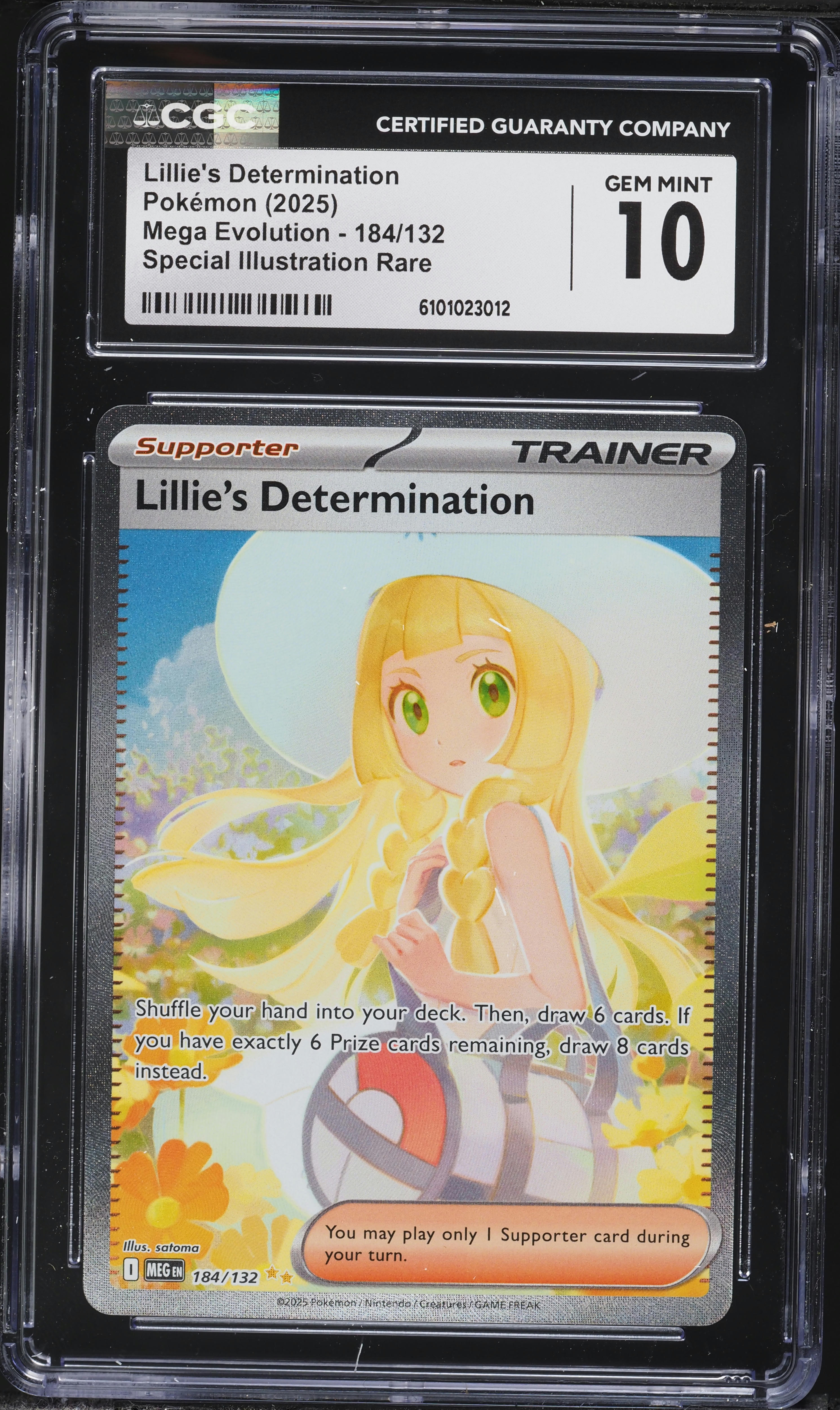 2025 Pokemon Mega Evolution SIR Lillie's Determination #184 CGC 10