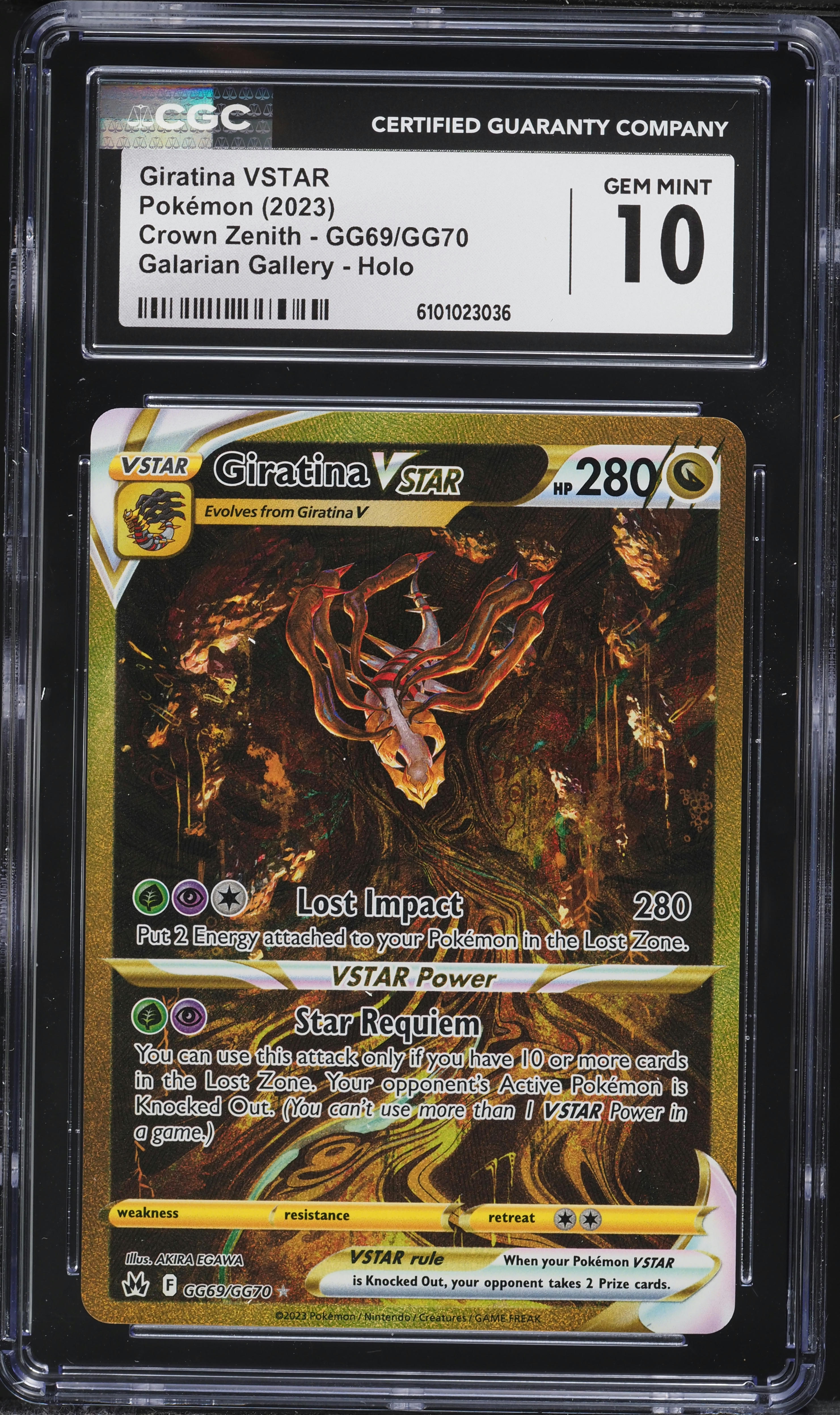 2023 Pokemon Sword & Shield Crown Zenith Gold Rare Giratina VSTAR