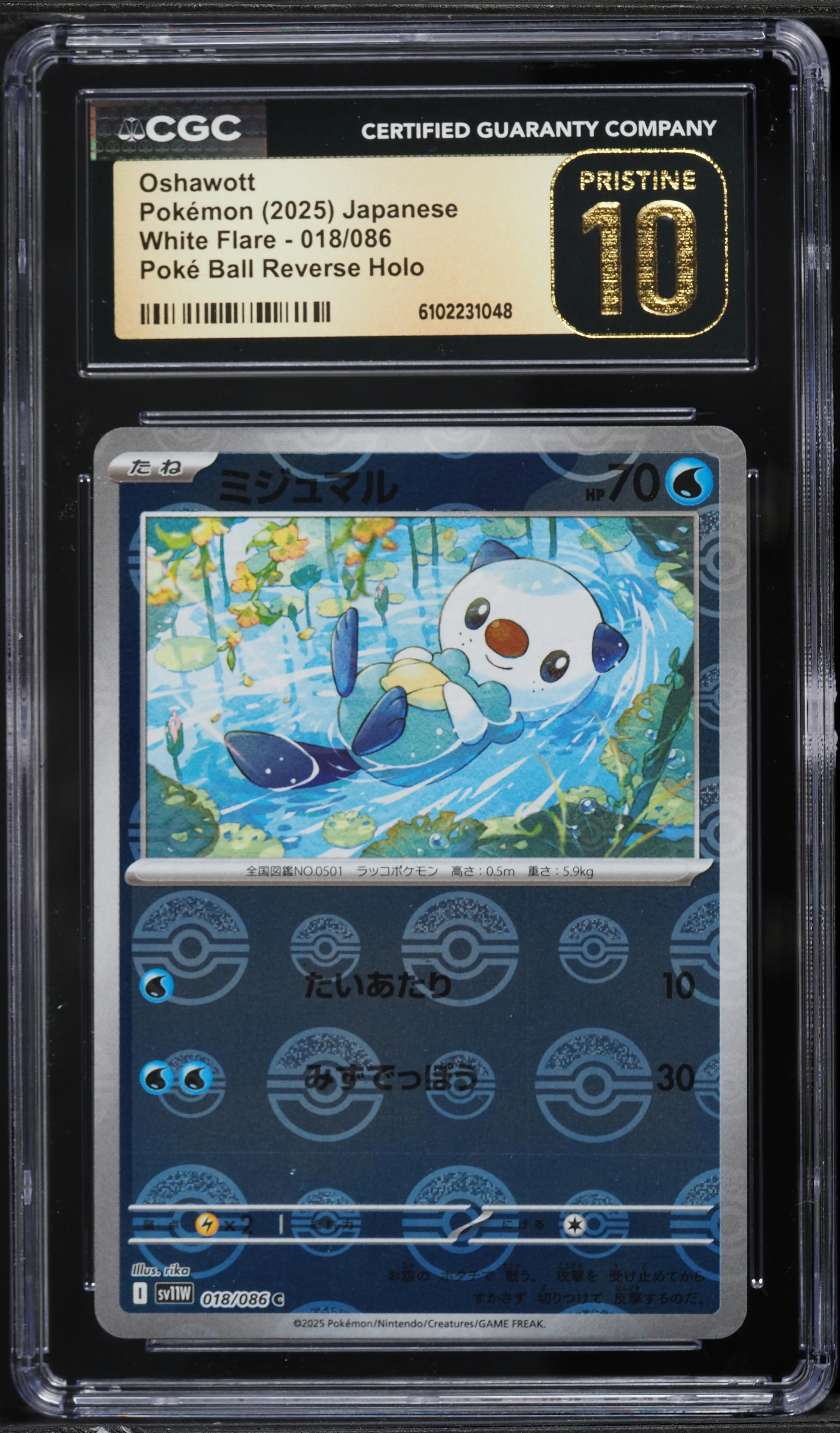 2025 Pokemon Japanese SV White Flare Poke Ball Reverse Holo Oshawott #18  CGC 10 PRISTINE on Fanatics Collect