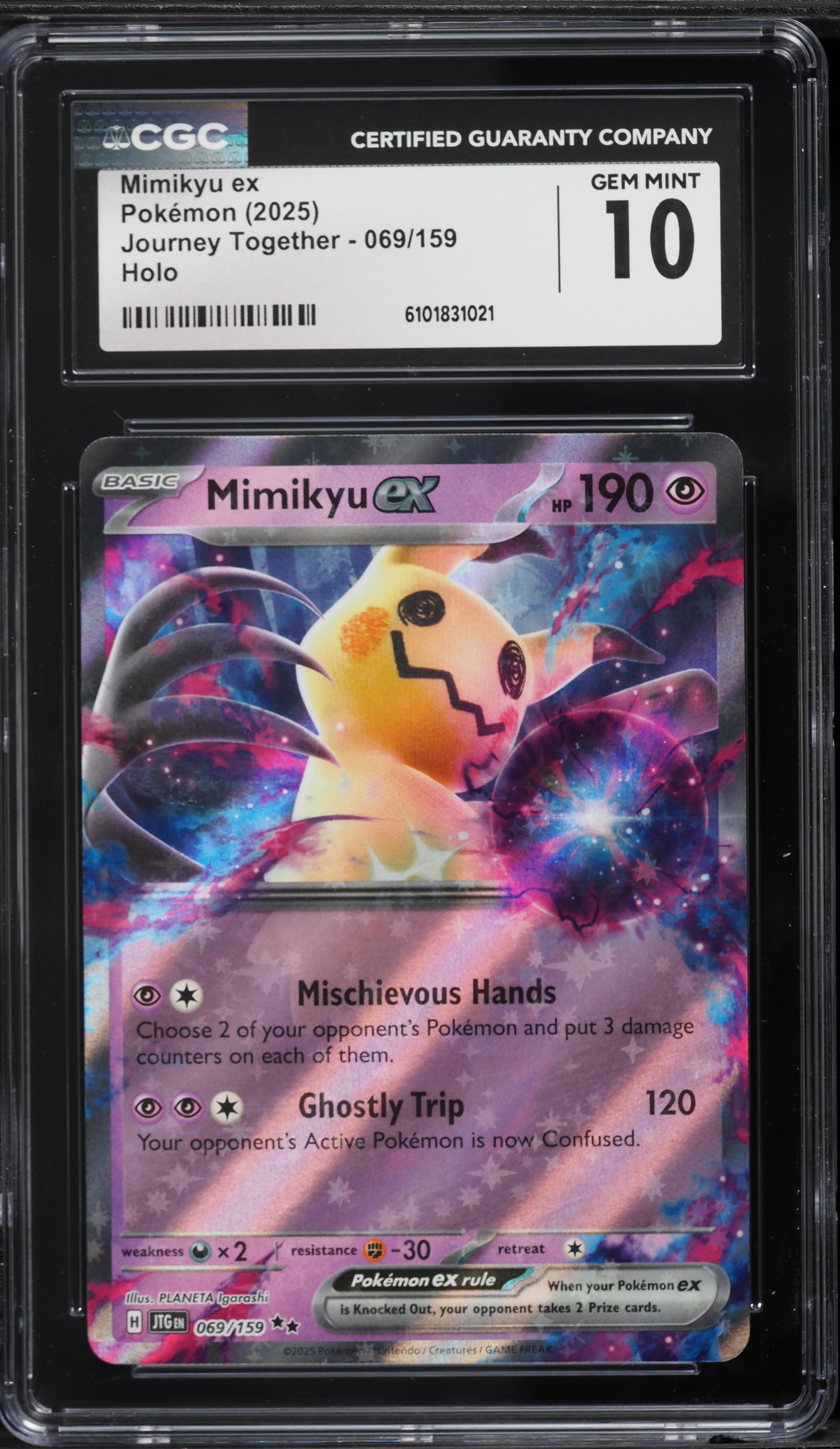 graded mimikyu card Amazon.com: Mimikyu SVP-075 Pokemon Promo Card (Pokemon TCG Scarlet &  Violet Promo Series) + TitanCards® Toploader : Toys & Games main image 1