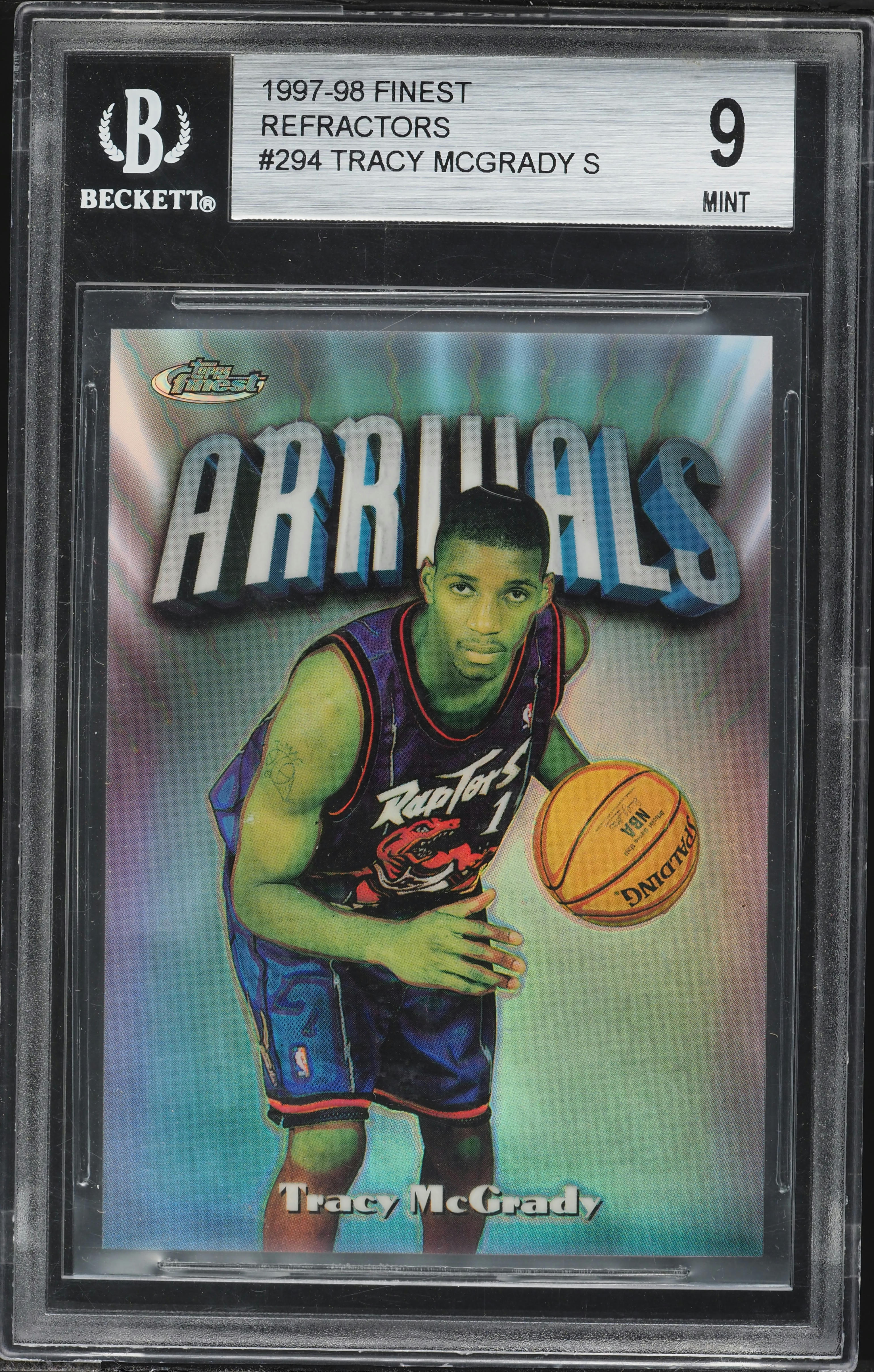 1997 Finest Refractor Tracy McGrady ROOKIE /1090 #294 BGS 9 MINT 