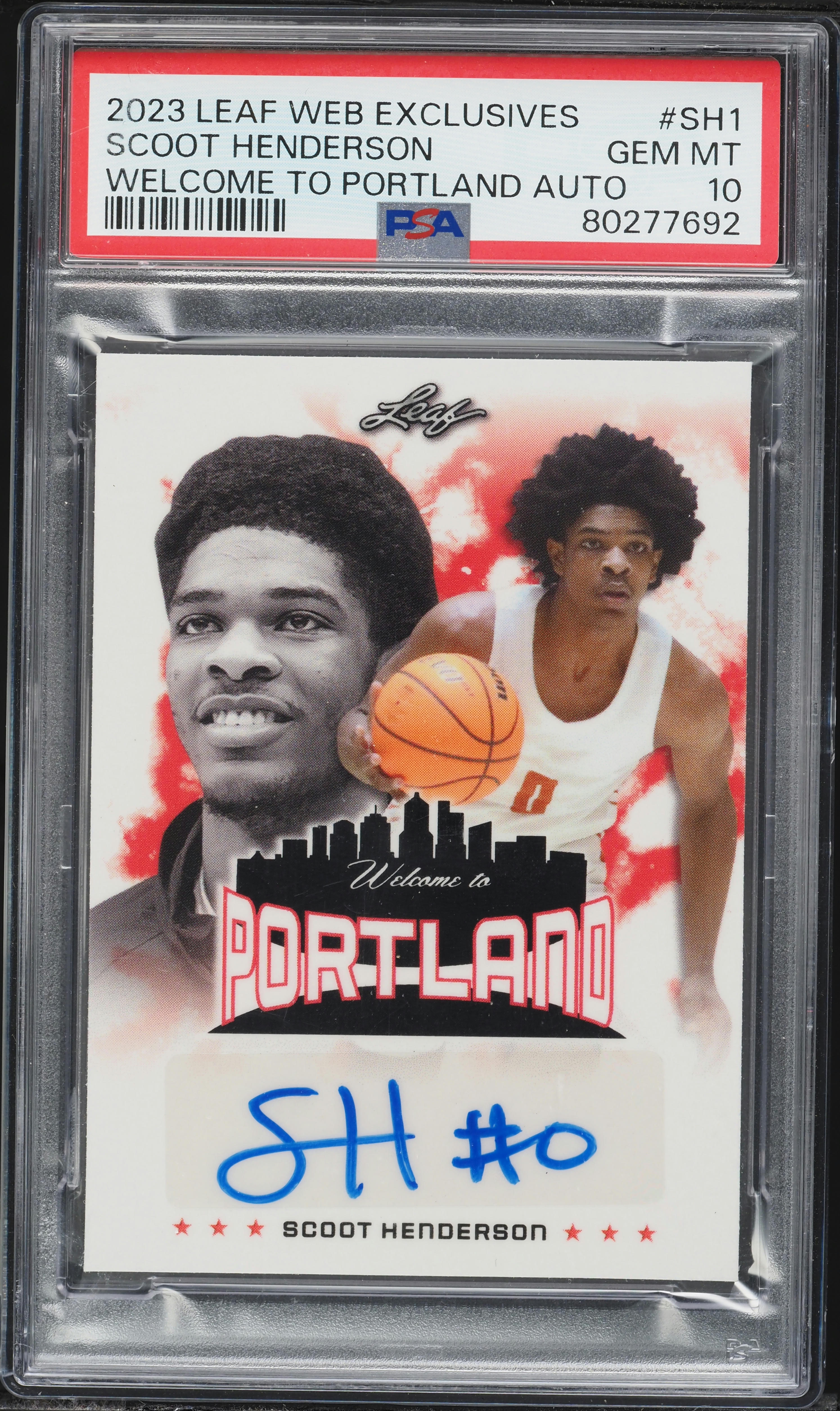 2023 Leaf Web Exclusives Welcome To Portland Scoot Henderson