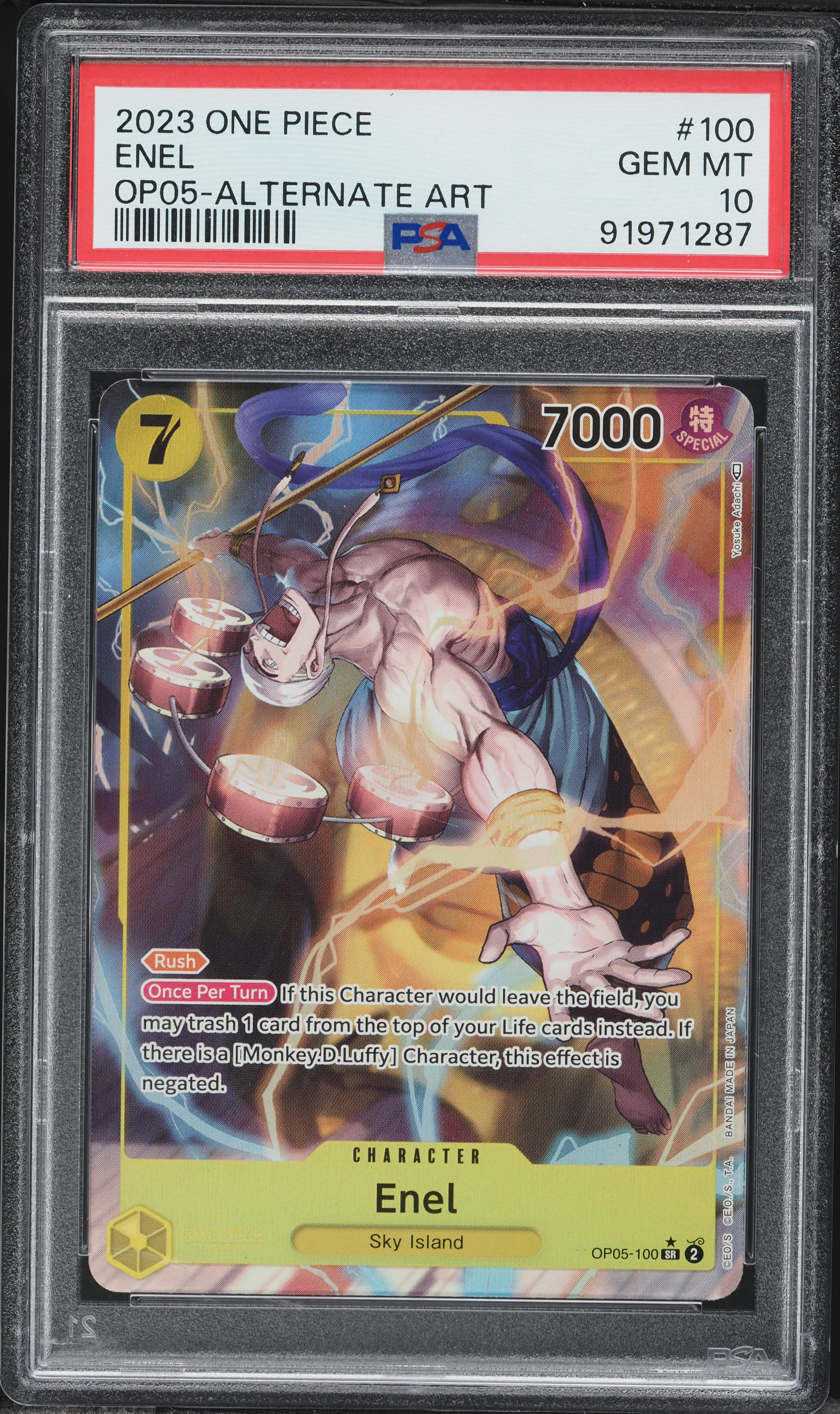 2023 One Piece Awakening Of The New Era Alt Art Enel #OP05-100 PSA