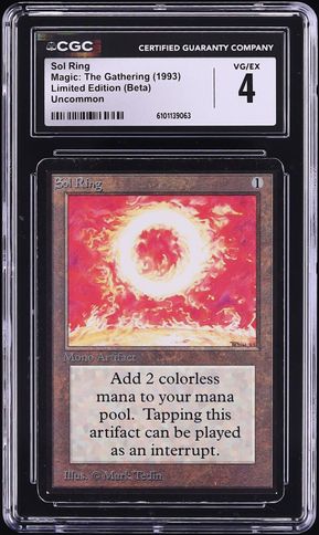 1993 Magic The Gathering MTG Beta Sol Ring CGC 4 VGEX