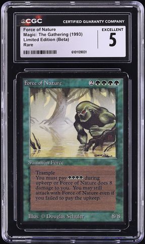 1993 Magic The Gathering MTG Beta Force Of Nature CGC 5 EX