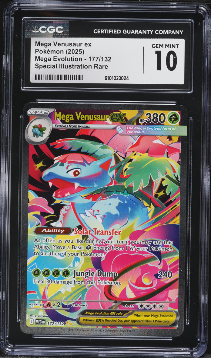 2025 Pokemon Mega Evolution SIR Mega Venusaur ex #177 CGC 10 GEM