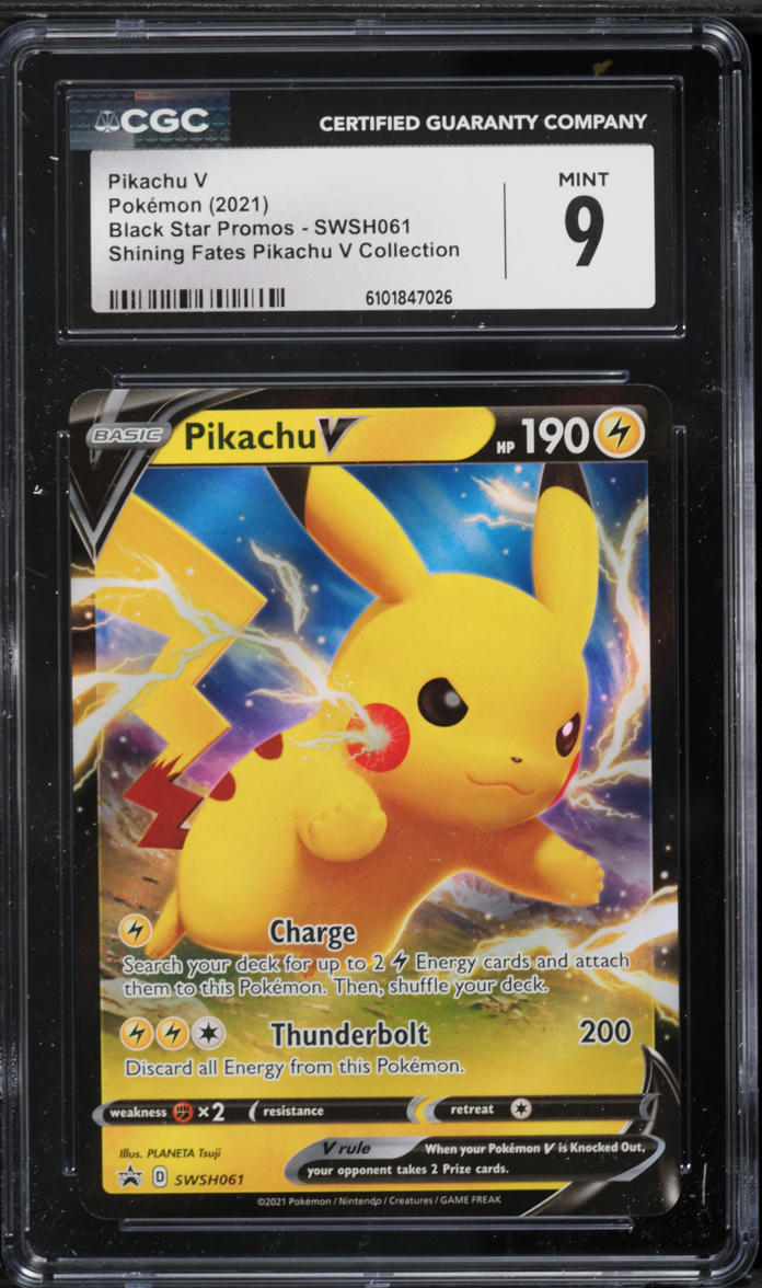 2021 Pokemon Sword & Shield Promo Shining Fates Holo Pikachu V #61