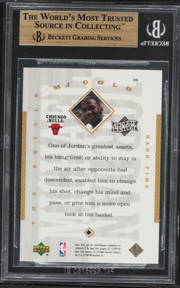 1999 Upper Deck MJ Athlete Of The Century Gold Michael Jordan /50 #28 BGS 9.5 GEM MINT
