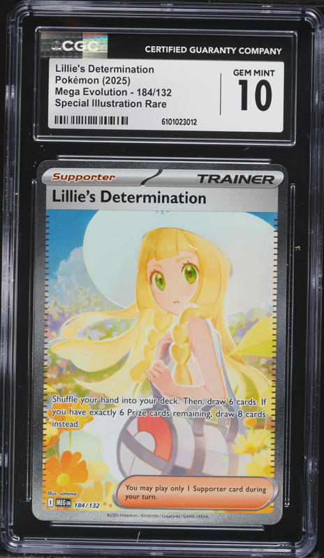 2025 Pokemon Mega Evolution SIR Lillie's Determination #184 CGC 10