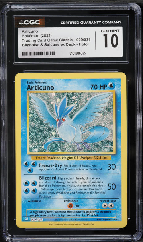 2023 Pokemon TCG Classic Collection Holo Articuno #9 CGC 9 MINT on Fanatics  Collect