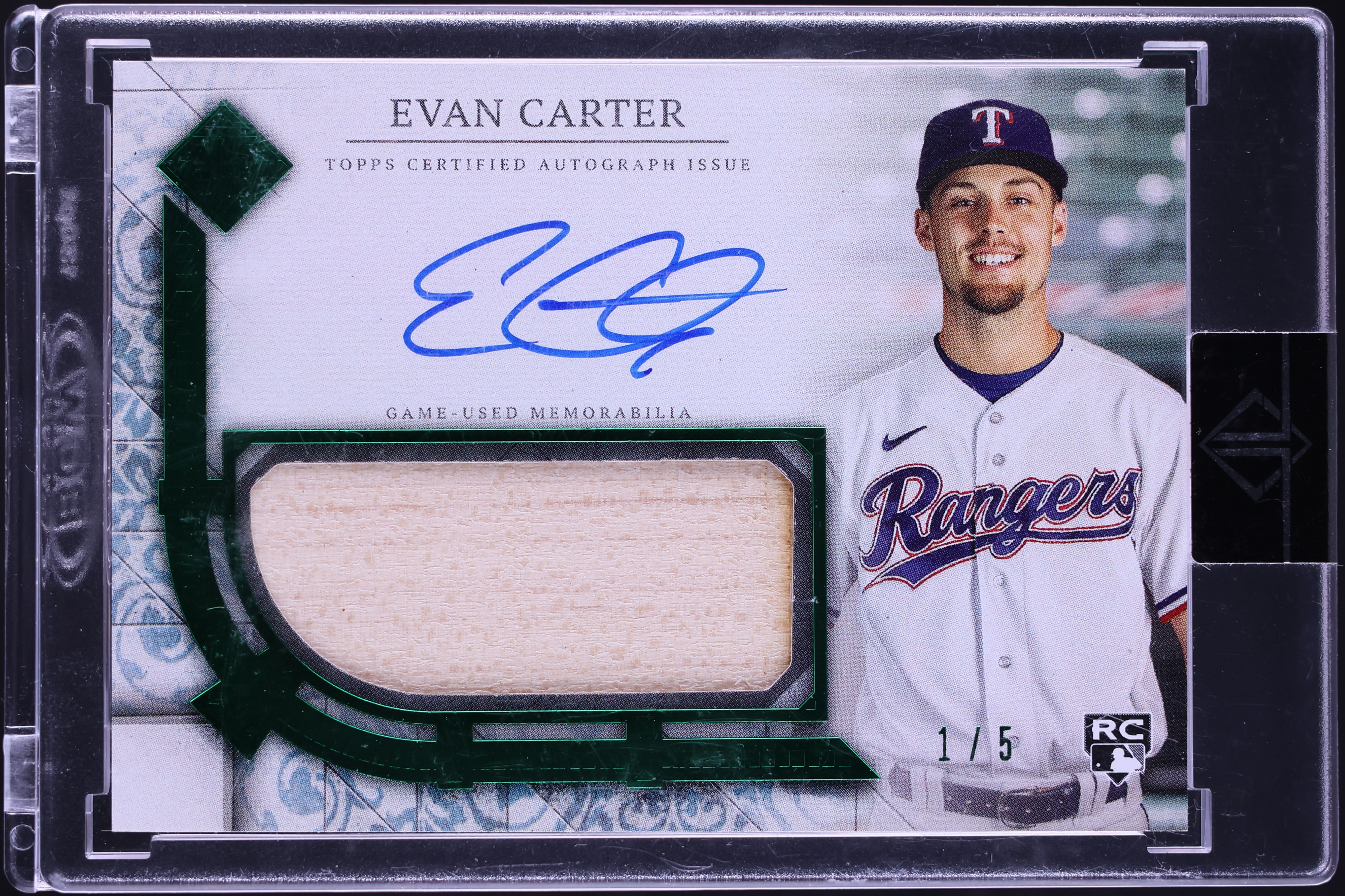 2024 Topps Transcendent Collection Emerald Evan Carter ROOKIE BAT