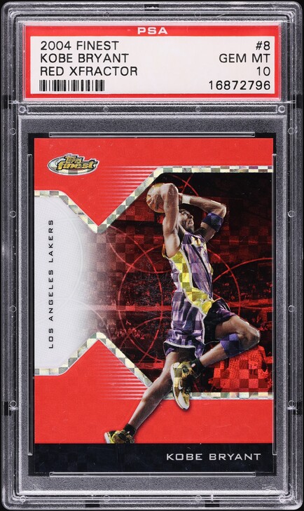 2004 Finest Red Xfractor Kobe Bryant /99 #8 PSA 10 GEM MINT on