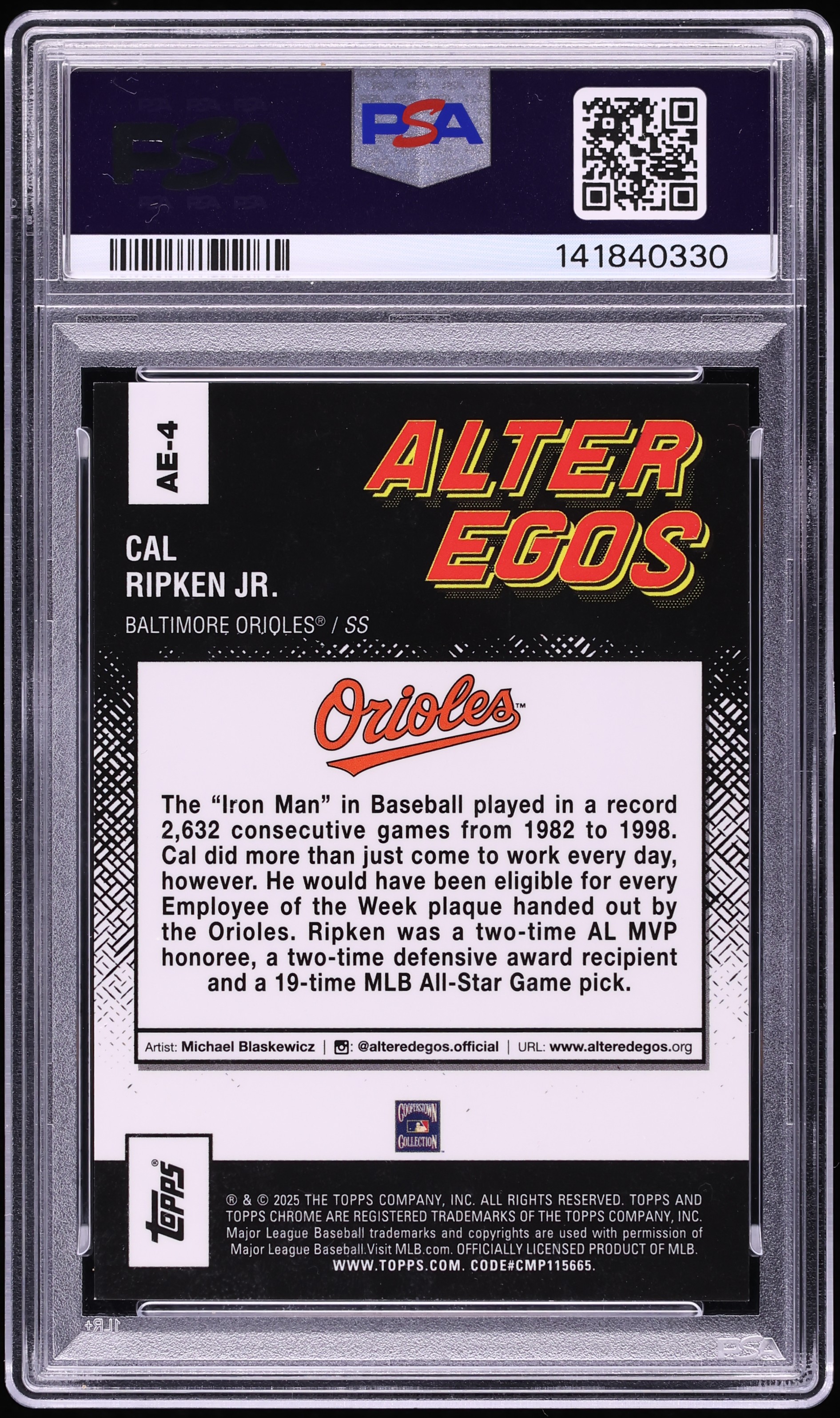 2025 Topps Chrome Update Alter Ego Superheroes Cal Ripken Jr. #4