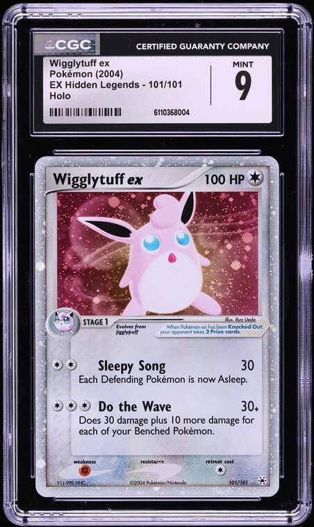 2004 Pokemon EX Hidden Legends Holo Wigglytuff ex #101 CGC 9 MINT