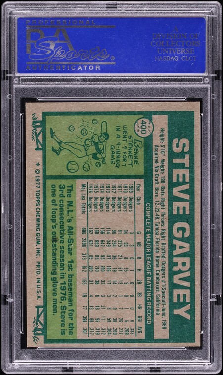 1977 Topps Steve Garvey #400 PSA 8 NM-MT
