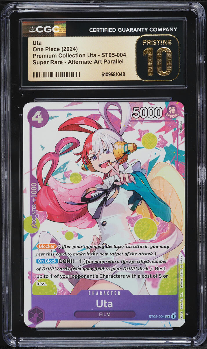 2024 One Piece Premium Collection SR Alt Art Uta #ST05-004 CGC 10