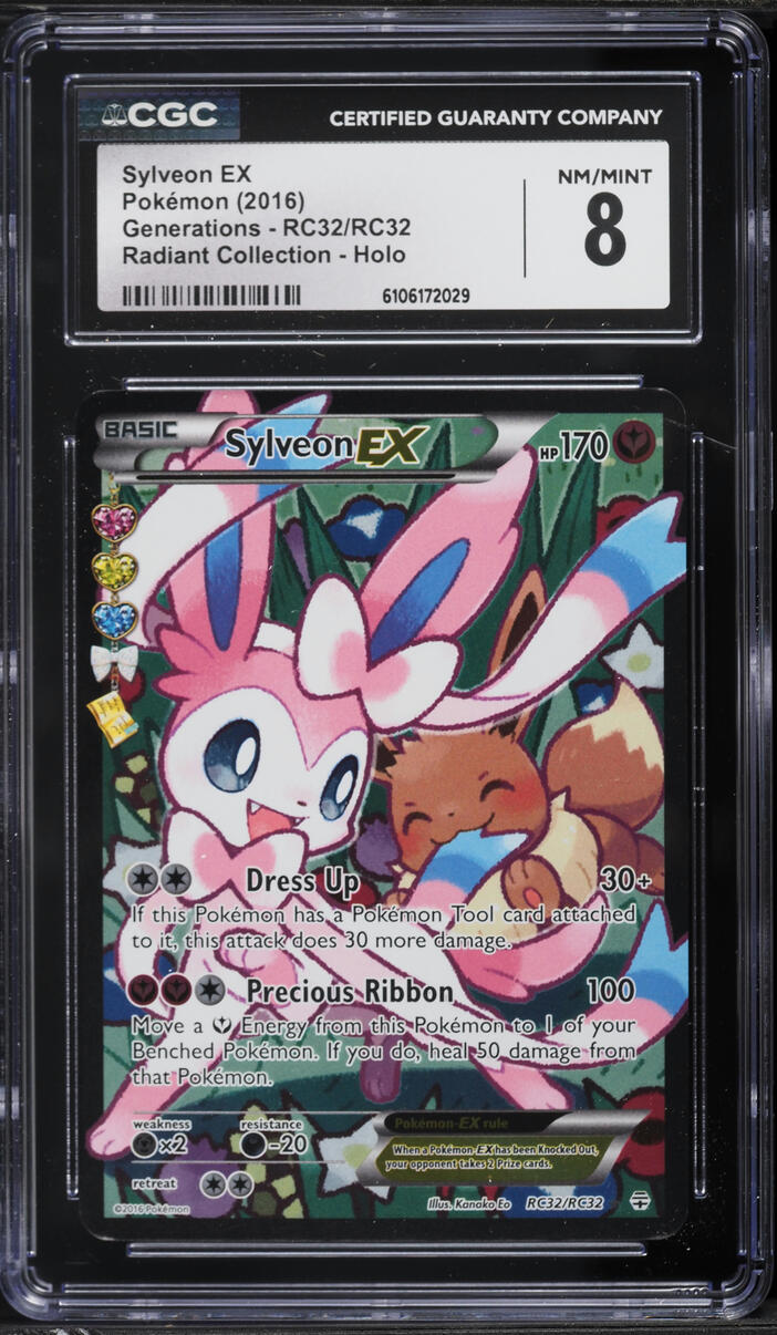 2016 Pokemon XY Generations Radiant Collection Full Art Sylveon EX #RC32 CGC 8 NM-MT