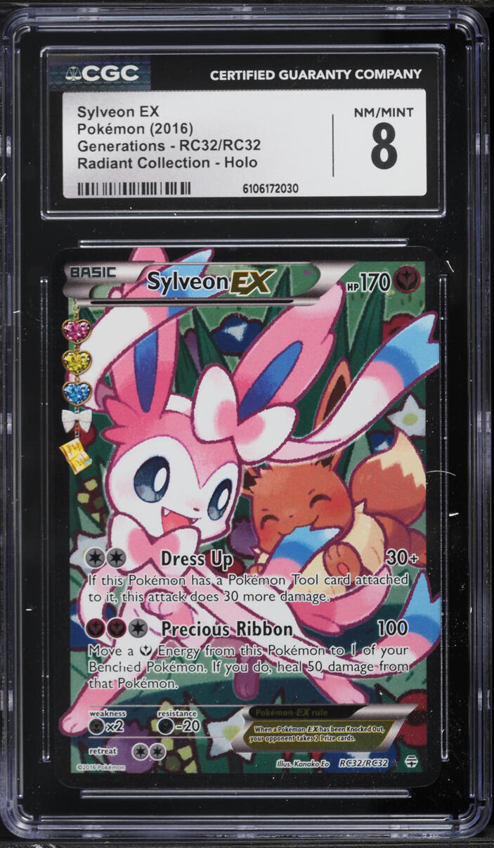 2016 Pokemon XY Generations Radiant Collection Full Art Sylveon EX #RC32 CGC 8 NM-MT