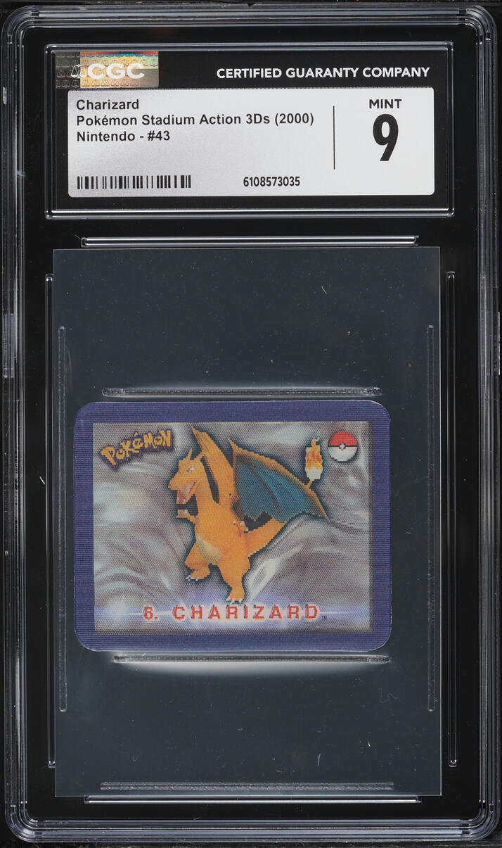 2000 Pokemon Stadium Action 3Ds Nintendo Charizard #43 CGC 9 MINT