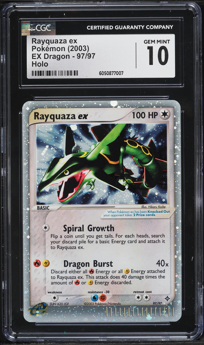 2003 Pokemon EX Dragon Holo Rayquaza ex #97 CGC 10 GEM MINT