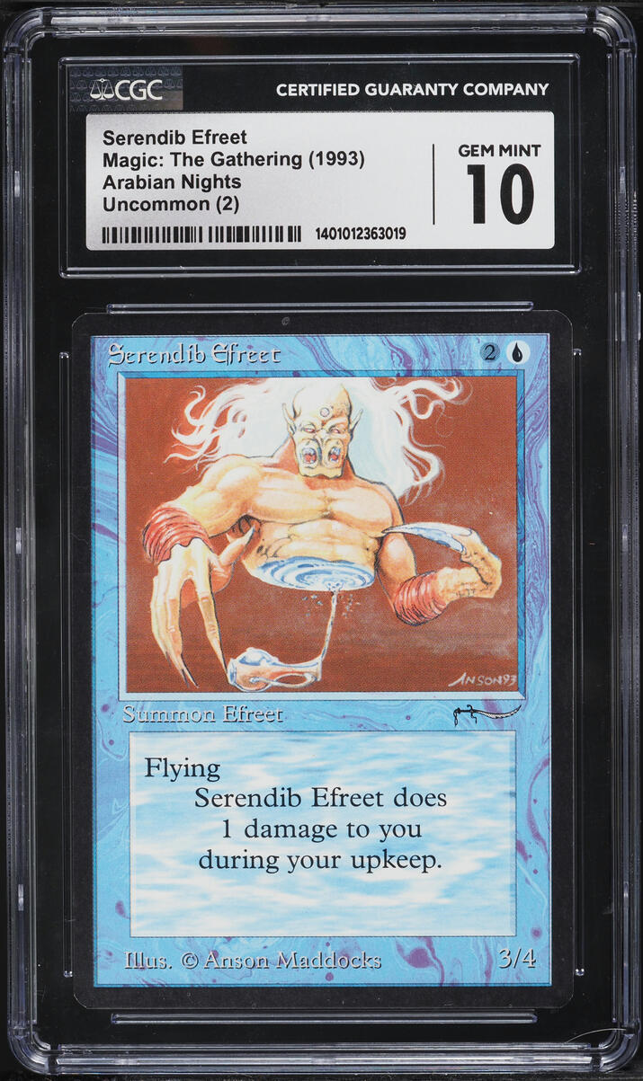 1993 Magic The Gathering MTG Arabian Nights Serendib Efreet CGC 10 GEM MINT