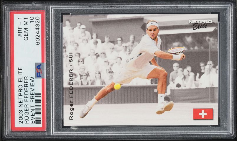 2003 Netpro Elite Glossy Roger Federer ROOKIE /100 #G3 PSA 10 GEM