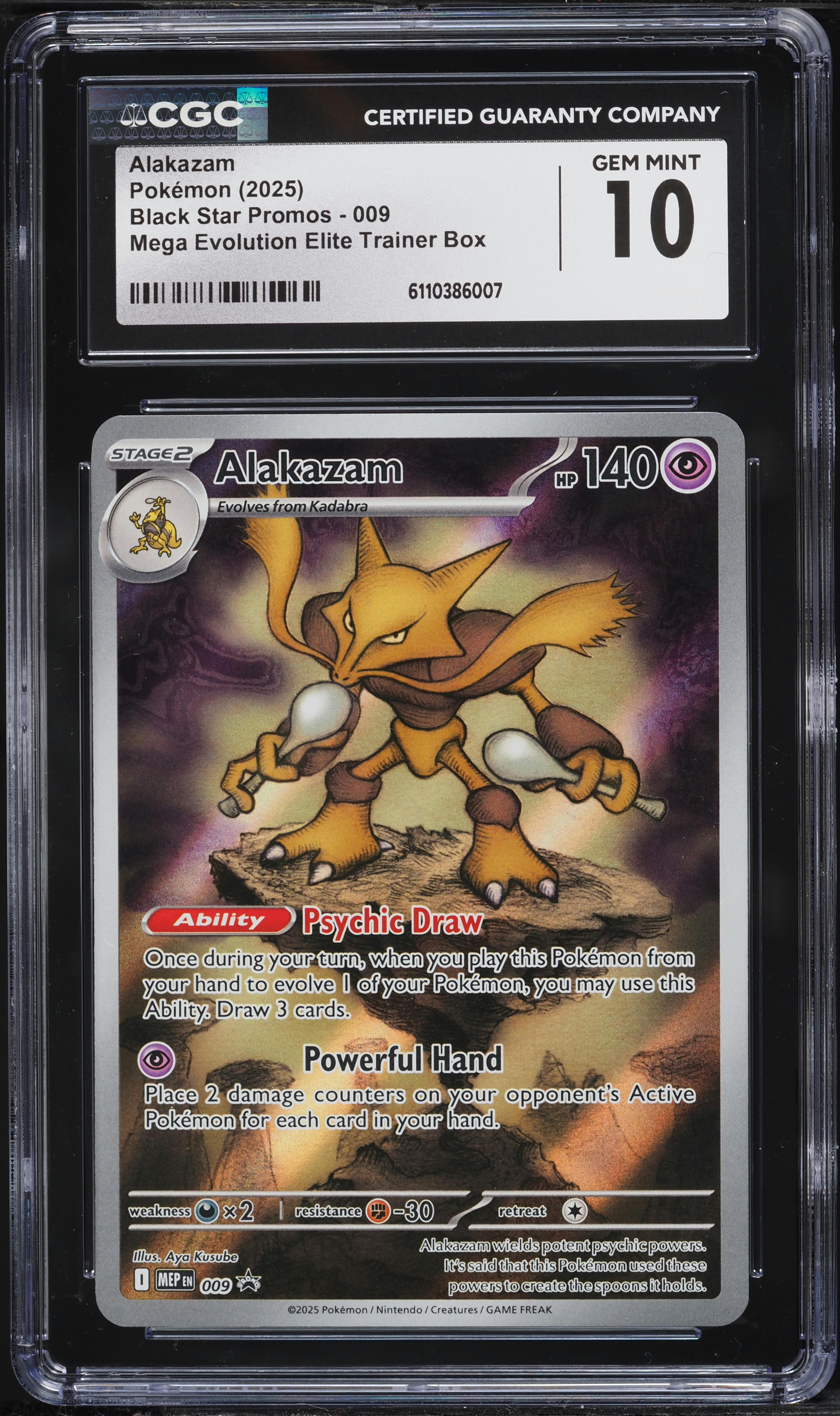 pokemon card mega alakazam 2016 XY Fates Collide #26/124 EX Holo PSA 9 Burbank Cards Mega Alakazam - DzoneLP