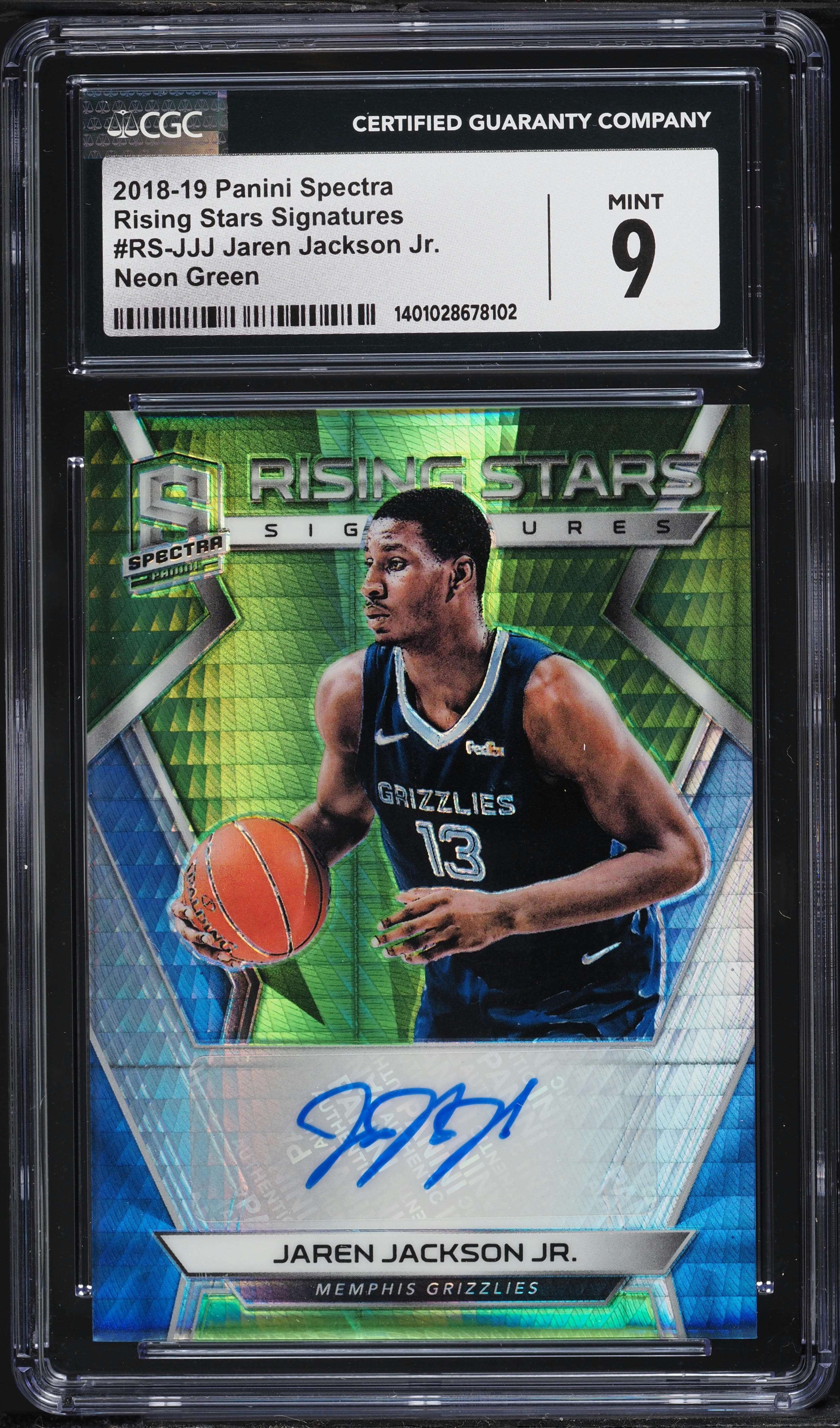 2018 Panini Spectra Rising Stars Neon Green Jaren Jackson Jr