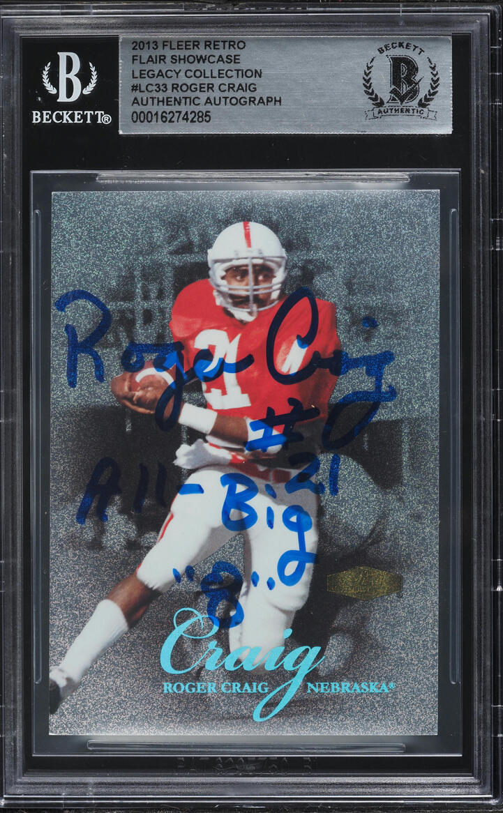 2013 Fleer Retro Flair Showcase Legacy Collection Roger Craig AUTO /150 #LC-33 BGS AUTH