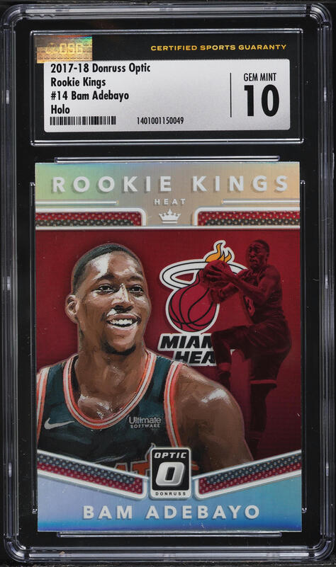 2017 Hoops Artist Proof Bam Adebayo ROOKIE /25 #264 PSA 9 MINT on