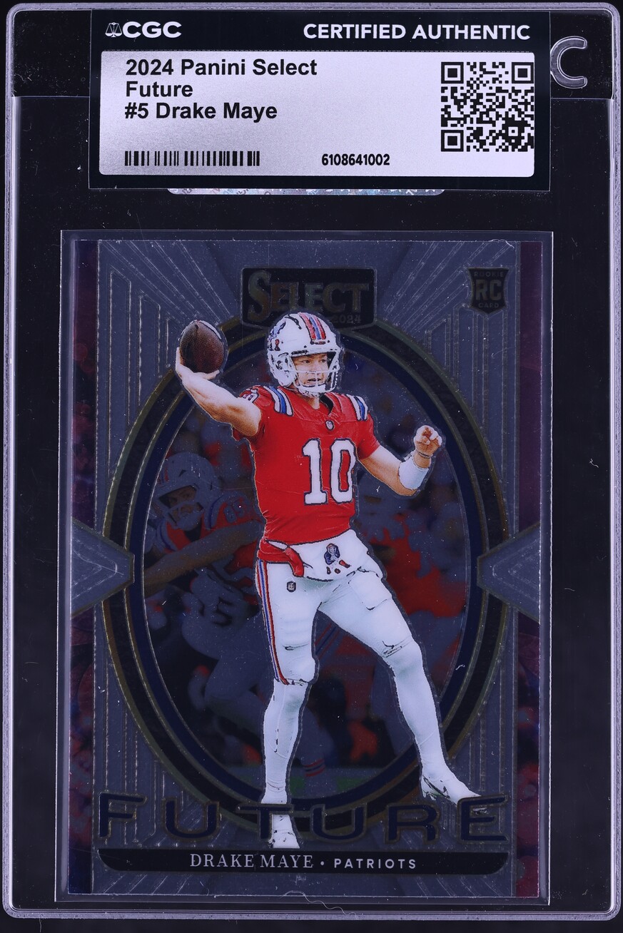 Future Drake Maye Rookie 2024 Select Future Drake Maye ROOKIE #5 CGC AUTH on Fanatics Collect