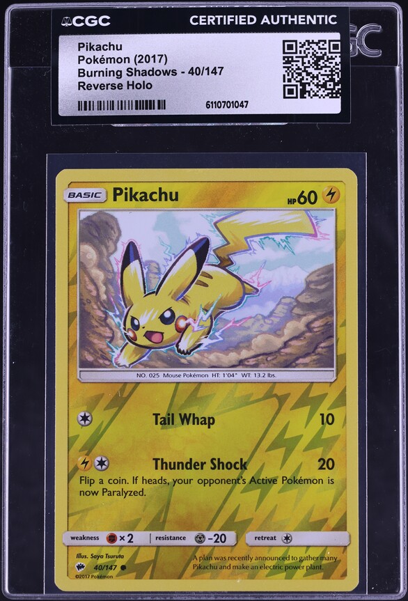 pokemon cards shadow pikachu Base Set Shadowless Red Cheeks Error 58/102 BGS 9.5 TBC Games this item offers a spectacular aesthetic for a gallery Pikachu 40/147 Pokemon Card Burning