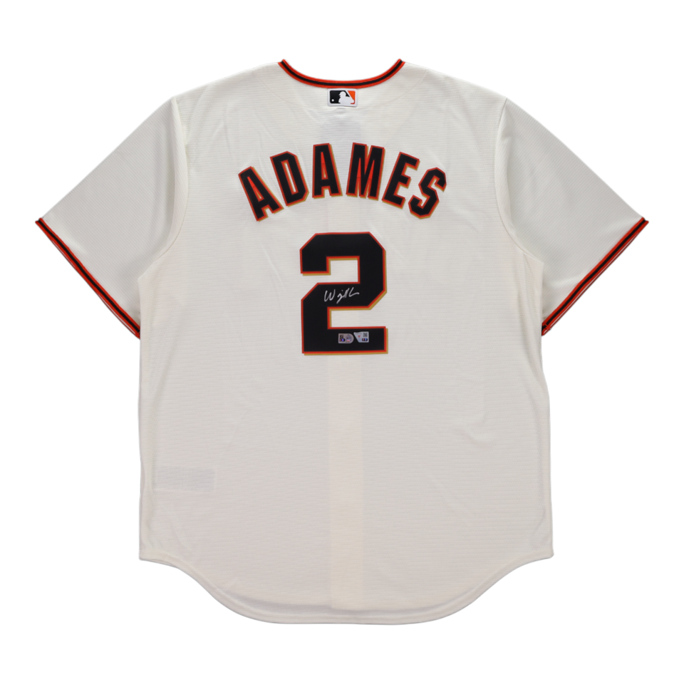 Willy Adames　サインユニフォーム　under wrap Willy Adames Signed Autographed San Francisco Giants Cream Nike
