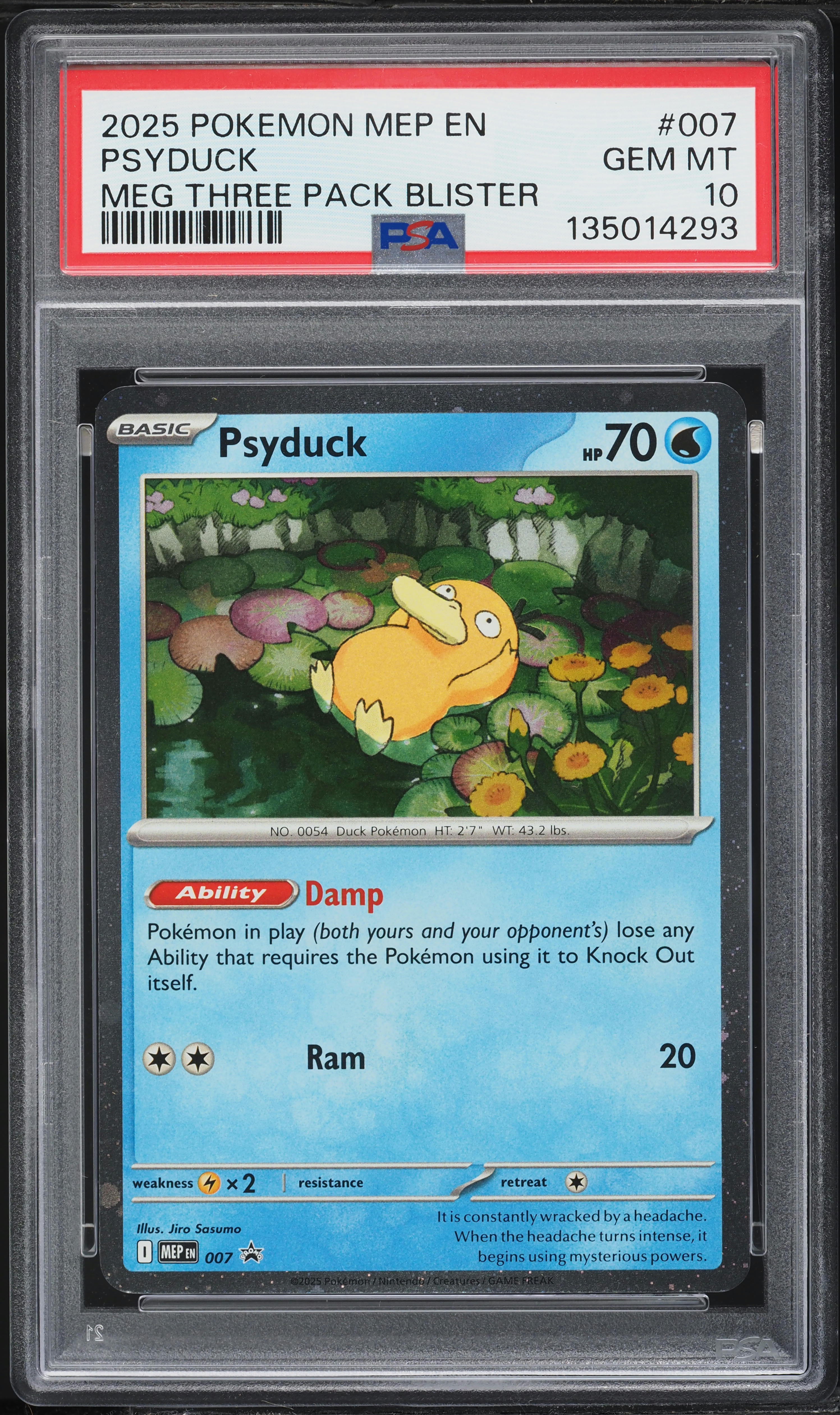 2025 Pokemon Mega Evolutions Promo Mega Three Pack Blister Psyduck