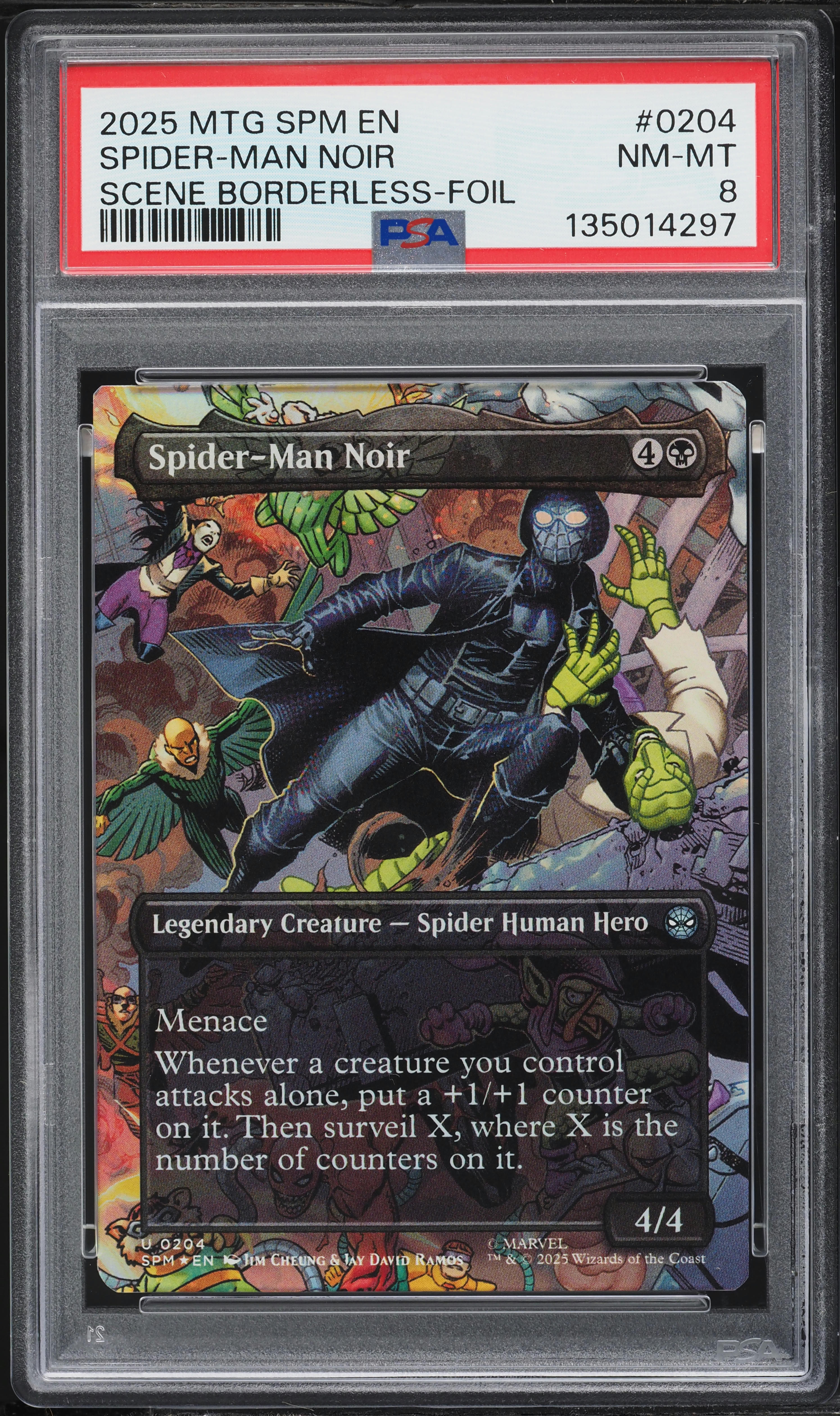 2025 Magic The Gathering Marvel's Spider-Man Scene Borderless Foil