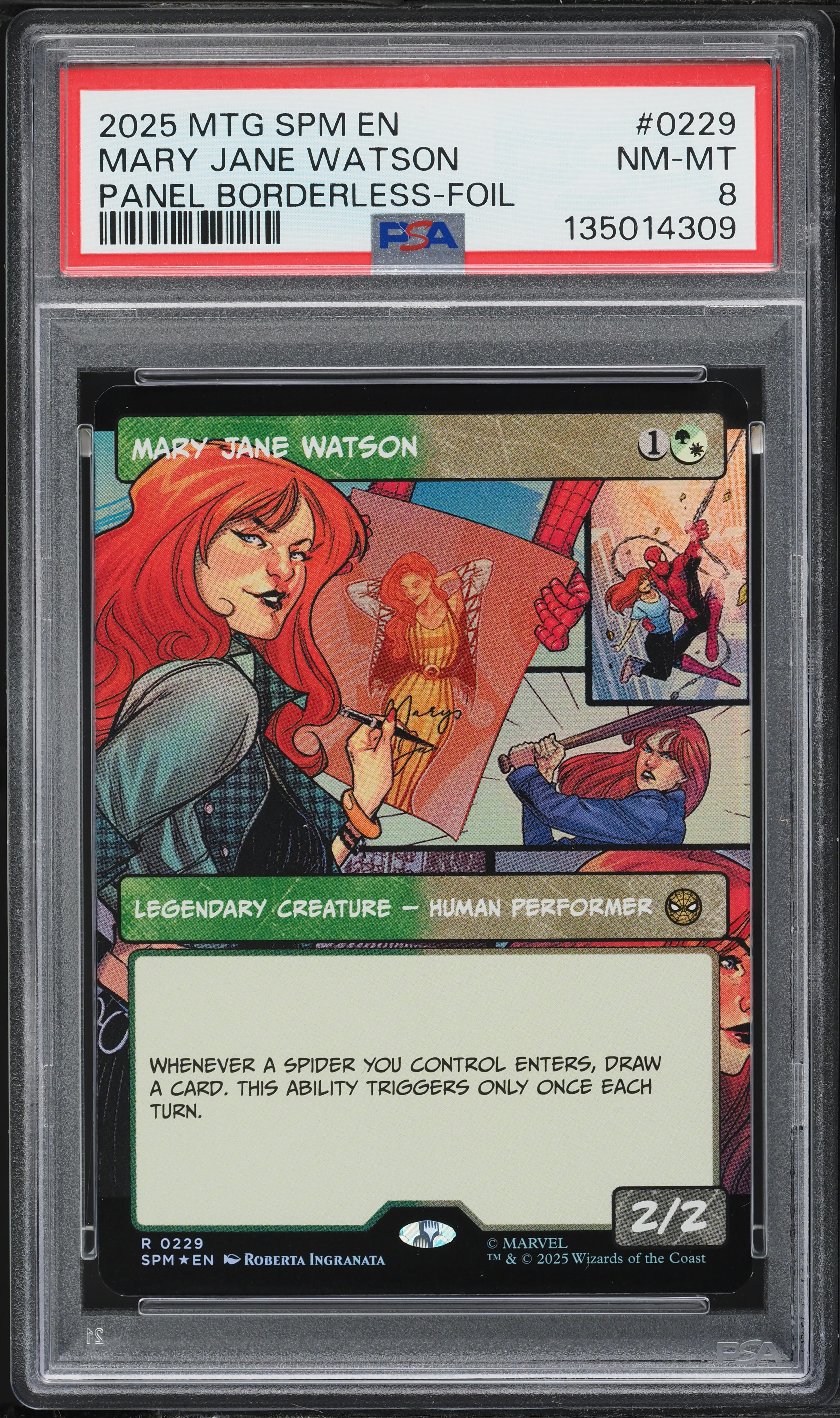 2025 MTG Marvel's Spider-Man Panel Borderless Foil Mary Jane