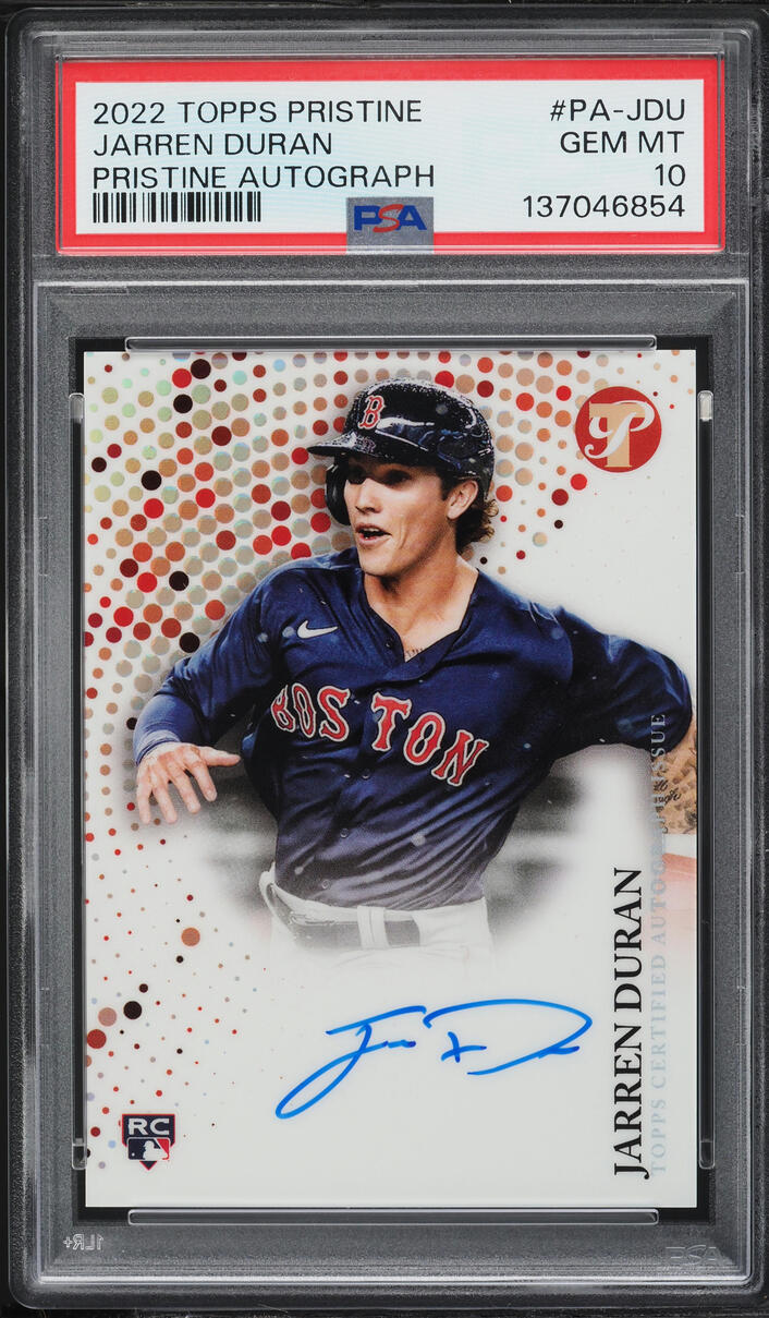 2022 Topps Pristine Jarren Duran ROOKIE AUTO #PA-JDU PSA 10 GEM MINT