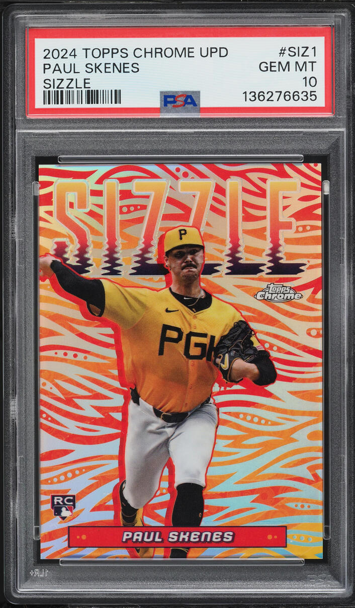 2024 Topps Chrome Update Sizzle Paul Skenes ROOKIE #SIZ1 PSA 10 GEM MINT