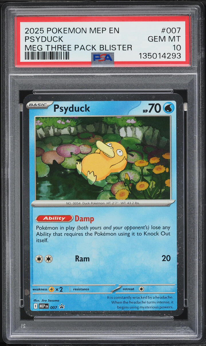 2025 Pokemon Mega Evolutions Promo Mega Three Pack Blister Psyduck