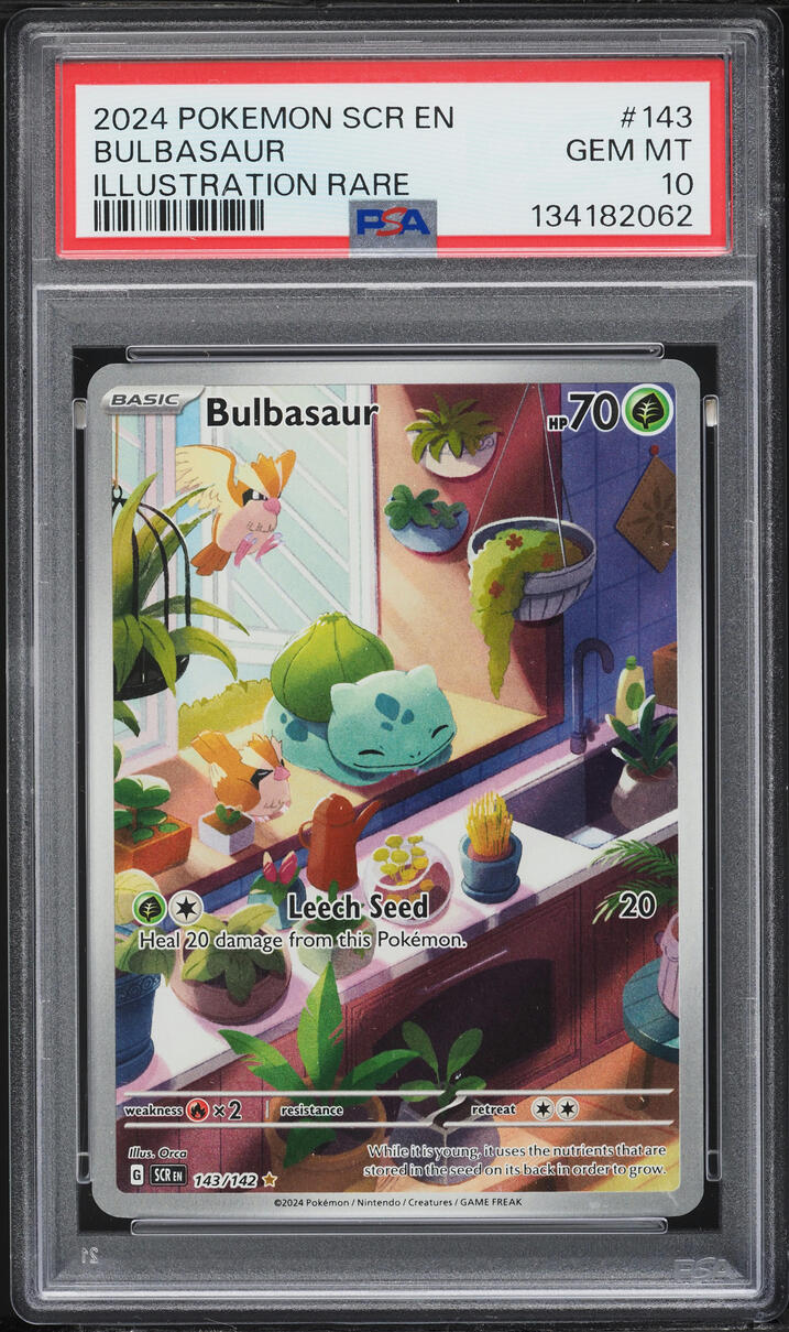 2024 Pokemon Scarlet & Violet Stellar Crown IR Bulbasaur #143 PSA 10 GEM MINT