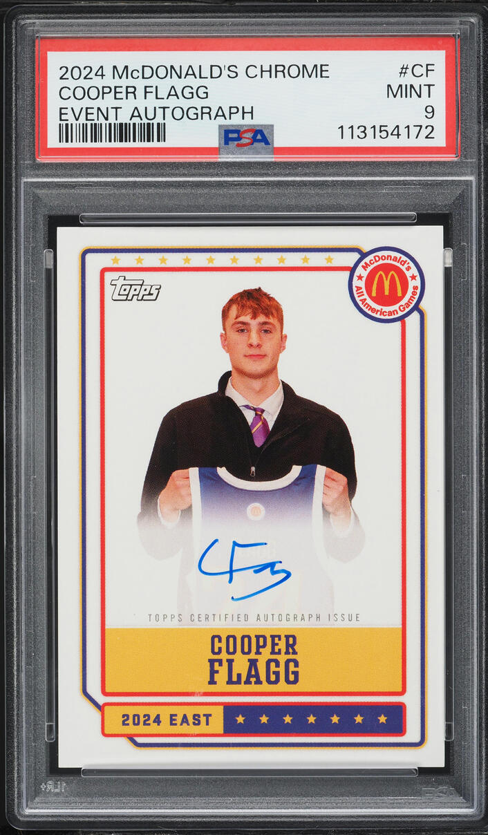 2024 Topps Chrome McDonald's Cooper Flagg ROOKIE AUTO #EA-CF PSA 9 MINT