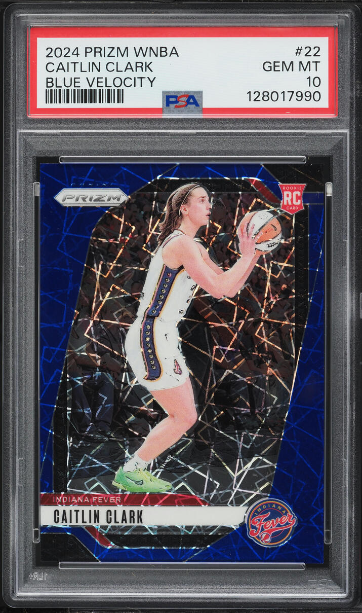 2024 Panini Prizm WNBA Blue Velocity Caitlin Clark ROOKIE #22 PSA 10 GEM MINT