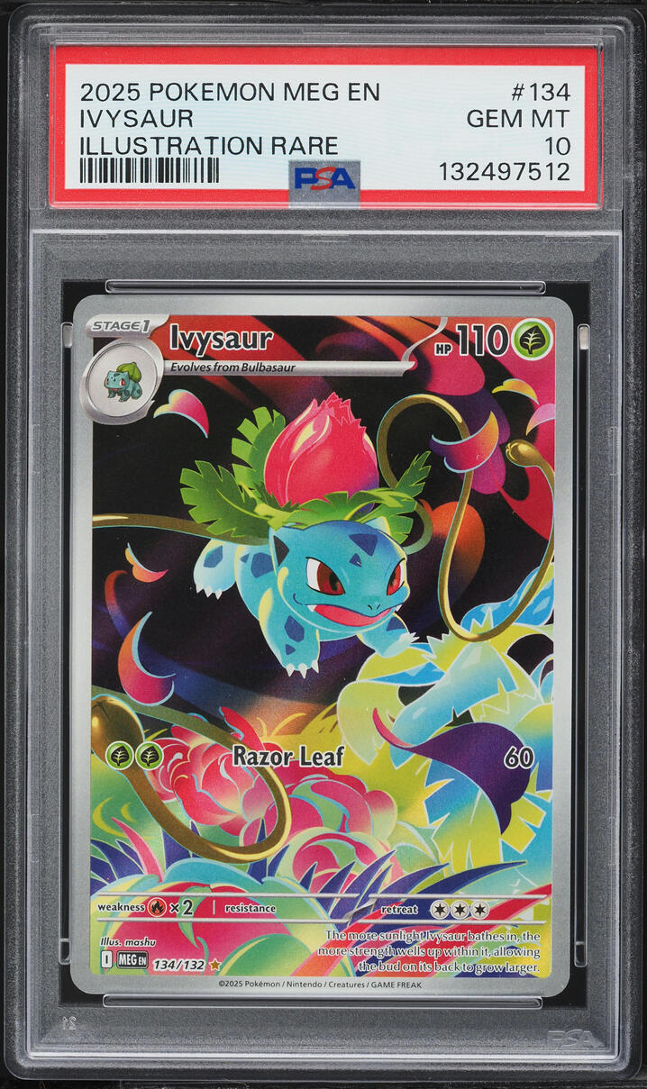 2025 Pokemon Mega Evolution IR Ivysaur #134 PSA 10 GEM MINT