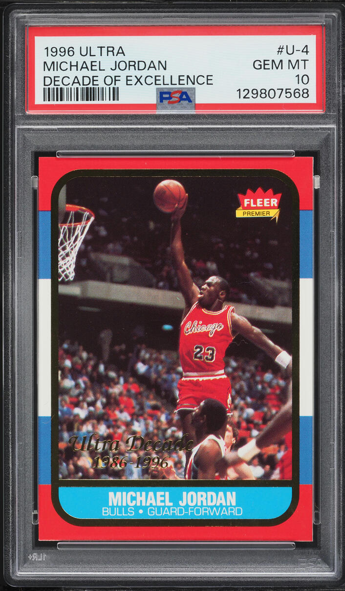1996 Ultra Decade Of Excellence Michael Jordan #U-4 PSA 10 GEM MINT