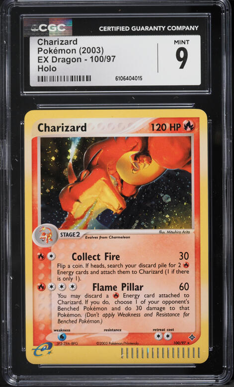 2003 Pokemon Skyridge Holo Crystal Charizard #146 PSA 7 NRMT on
