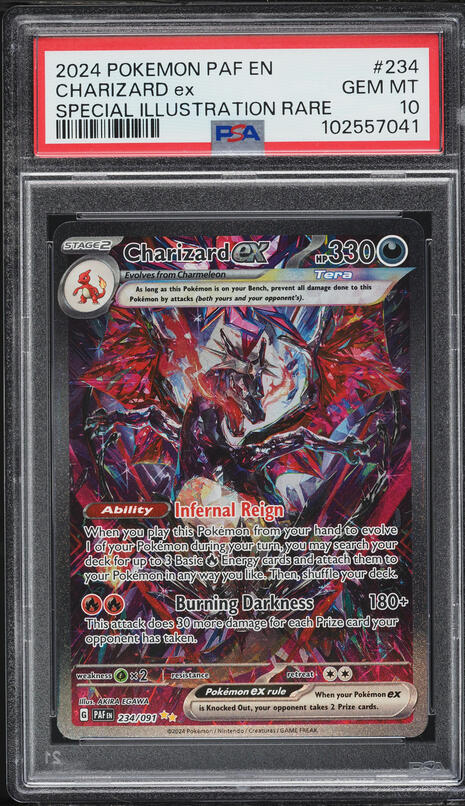 2024 Pokemon Scarlet & Violet Paldean Fates SIR Charizard EX #234 PSA 10 GEM MINT